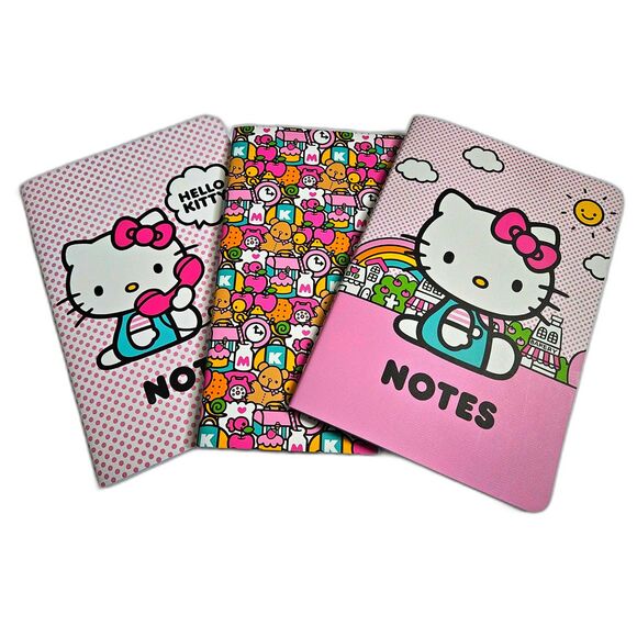 NEW 3pk Hello Kitty Lined Notebooks (80 Pages in Each Notebook) - Picture 1 of 3
